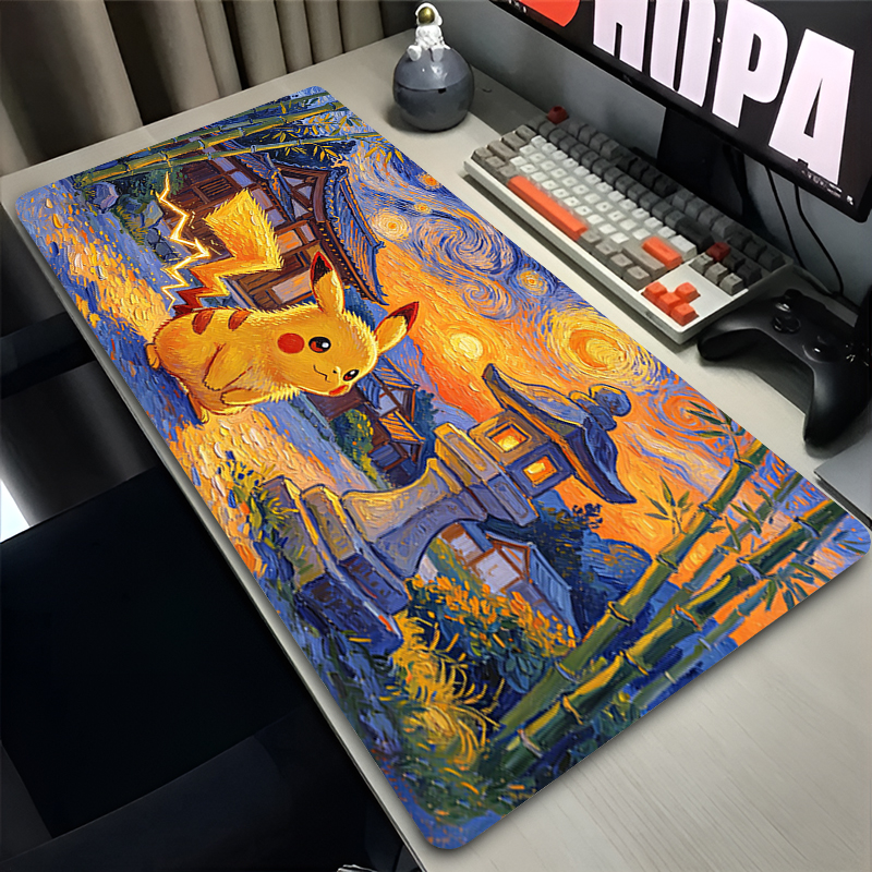 Gaming Accessories For Gaming Setup - Mouse Pad Pokemon Pikachus Rubber Extended