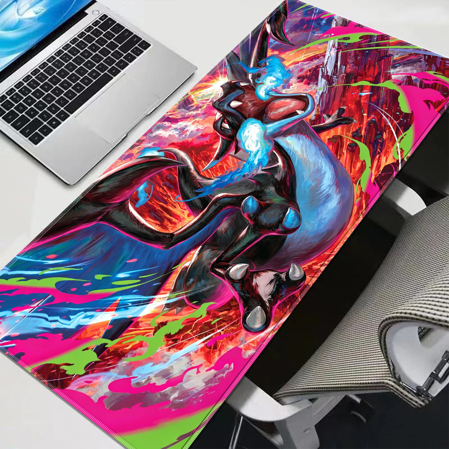 Gaming Accessories For Gaming Laptop - Anime Large Mouse Pad Charizard Desk