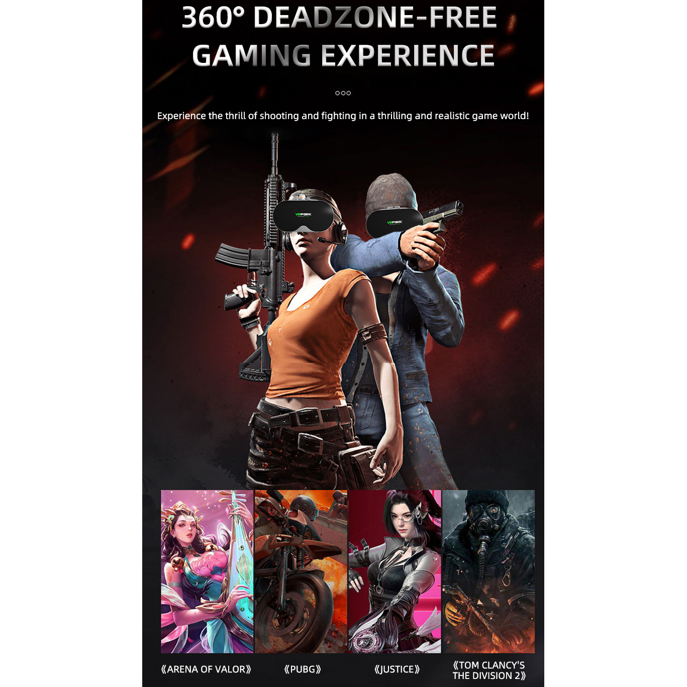 Virtual Reality 3D VR Glasses  - Gaming Accessories Bundle のレビューと価格