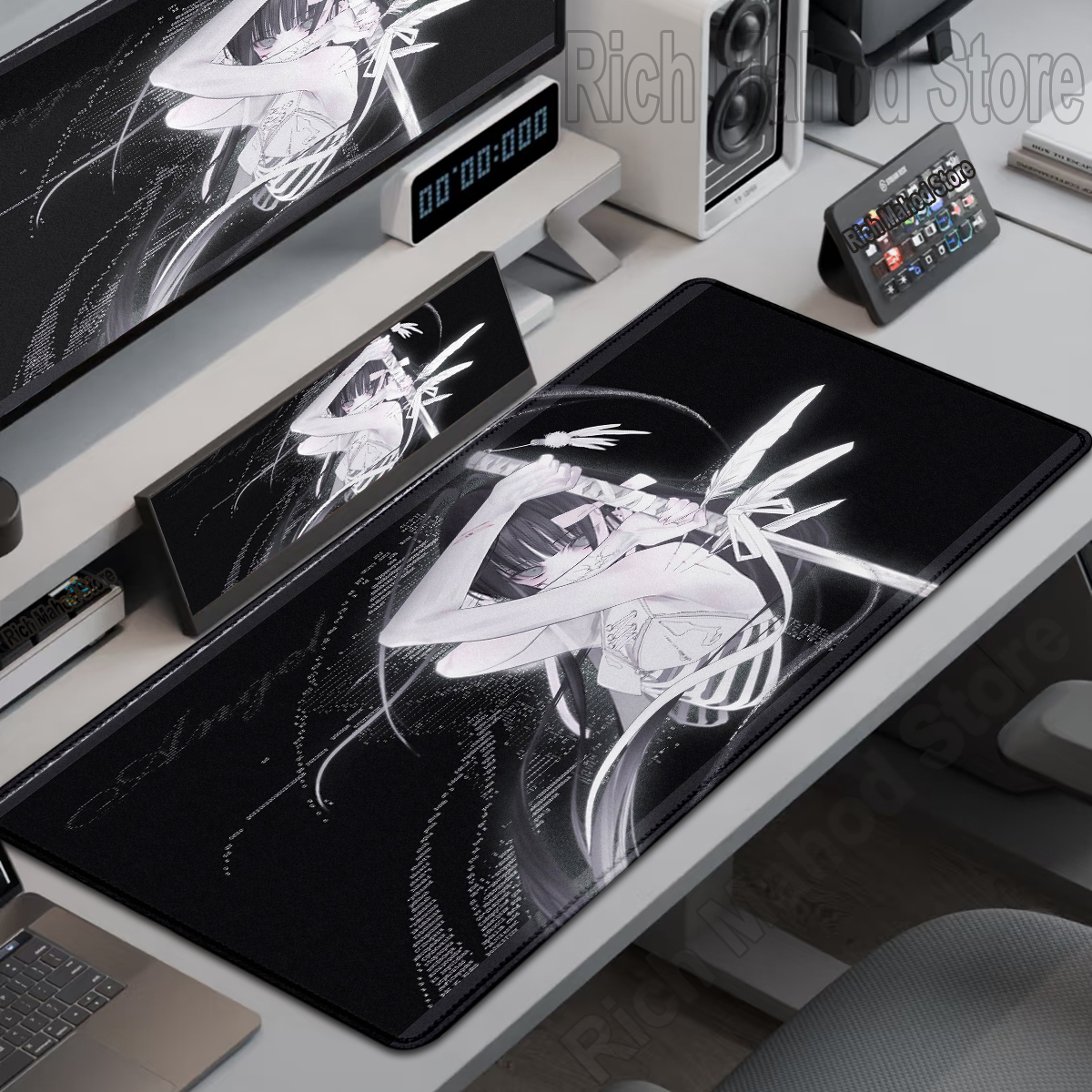 Black White Skeleton Sword Gir - Gaming Accessories For Your Desk のレビューと価格