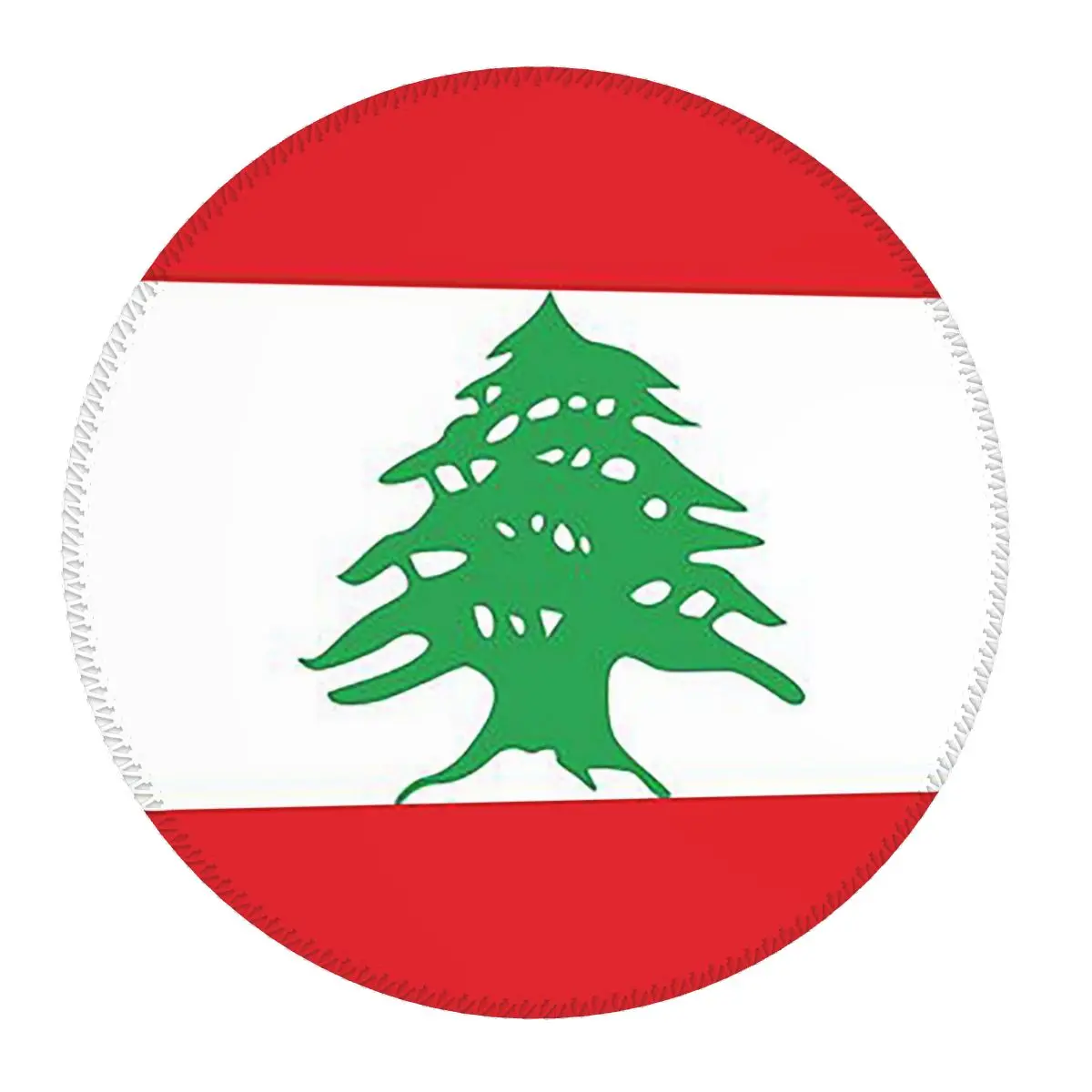 Flag Of Lebanon Round Mouse Pa - Gaming Accessories Lebanon のレビューと価格