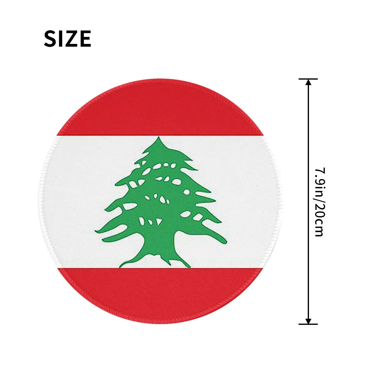 Flag Of Lebanon Round Mouse Pa - Gaming Accessories Lebanon のレビューと価格